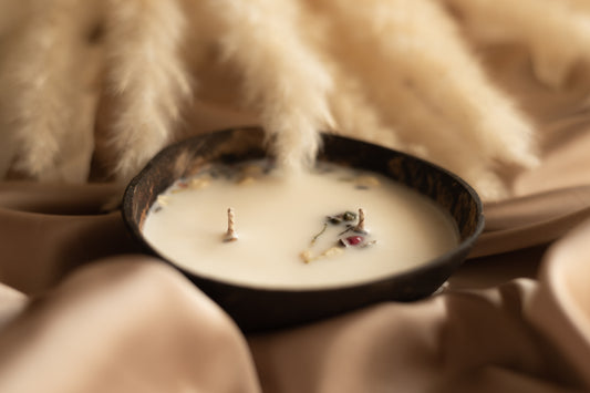 Soy candle with two wicks